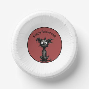 Quirky Halloween Dog Paper Party Bowl Plate