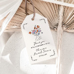 Quirky Hand Drawn Floral Urn Bridal Shower Gift Tags<br><div class="desc">Introducing our enchantingly unique bridal shower 'thank you' gift tags, a piece that promises to set the tone for an event filled with joy, whimsy and love. At the heart of these gift tags lies a hand-drawn, quirky floral urn, brimming with blooms in a vibrant palette of orange, blue, pink,...</div>