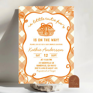 Quirky Hand Drawn Pie Baby Shower Invitation