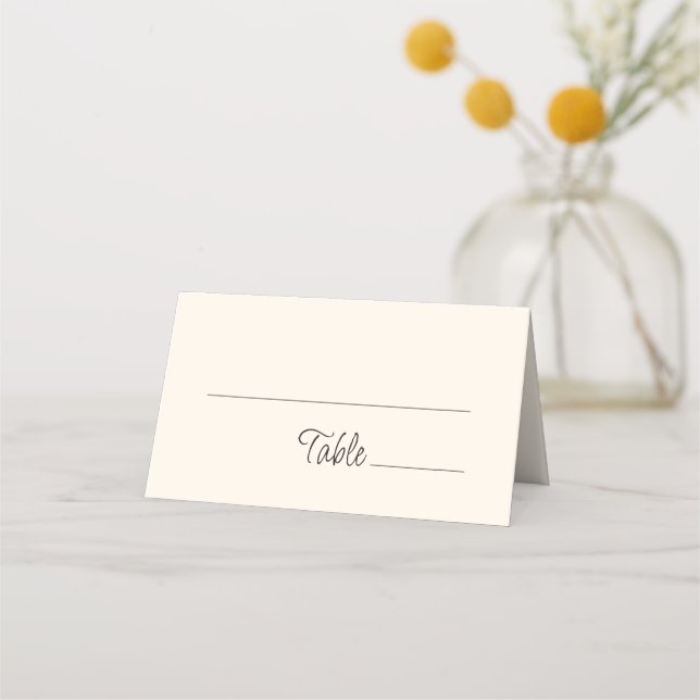 Quirky Handwritten Wedding Place Card (Front)
