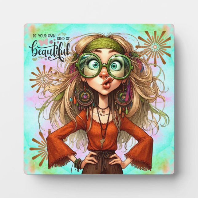 Quirky Hippie Chic Beautiful Tabletop Plaque