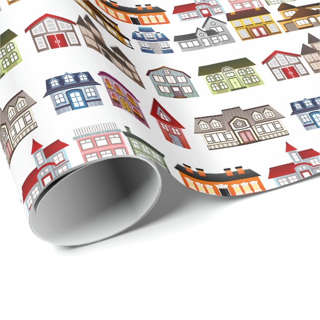 Quirky Home is where the heart is housewarming Wrapping Paper (Roll Corner)