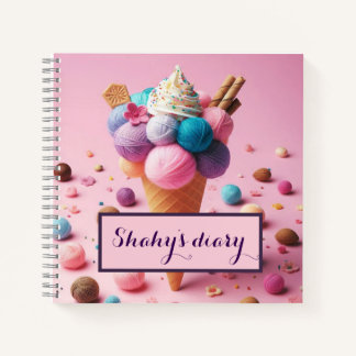quirky ice-cream notebook