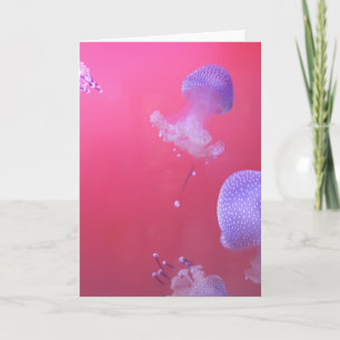 Quirky Jellyfish in the Pink Water Card