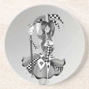 Quirky Jester and puppet king Coaster