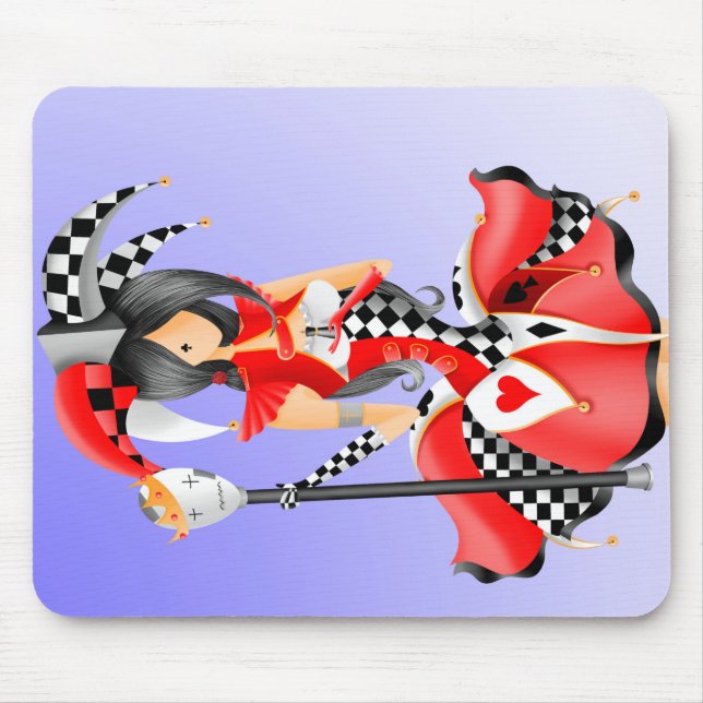 Quirky Jester and Puppet King Mouse Pad (Front)