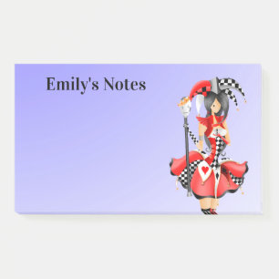Quirky Jester and Puppet King Post-it Notes