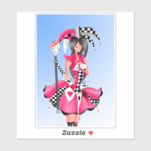 Quirky Jester and Puppet King sticker