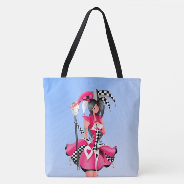 Quirky Jester and Puppet King  Tote Bag (Front)