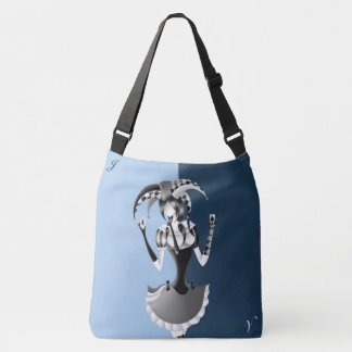 Quirky Jester Holding two Playing Cards Crossbody Bag