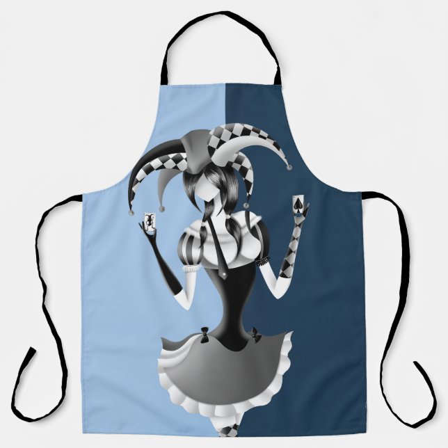 Quirky Jester Playing Cards  Apron (Front)