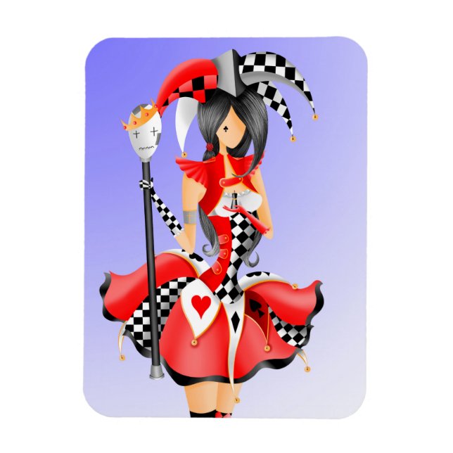 Quirky Jester & Puppet King Magnet (Vertical)