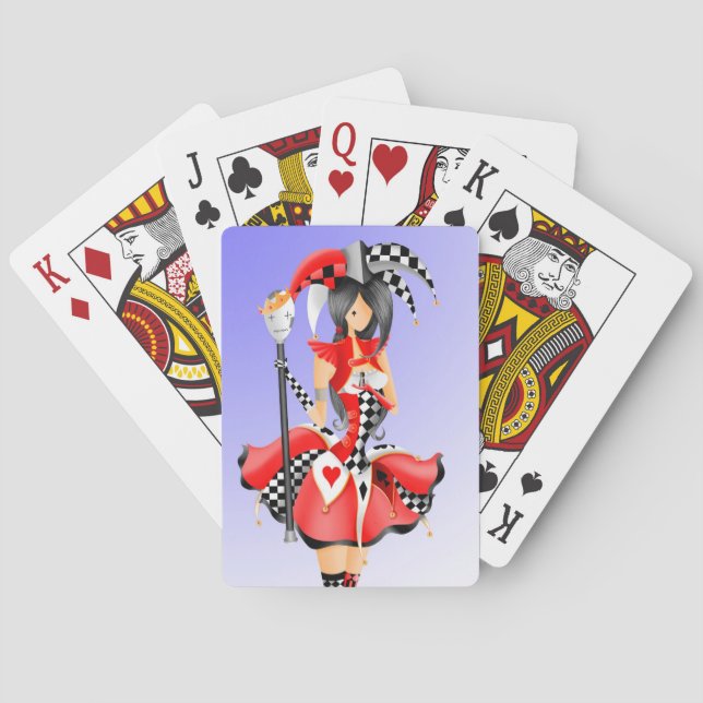 Quirky Jester & Puppet King  Playing Cards (Back)