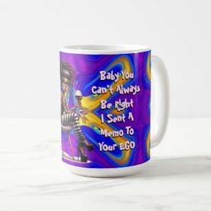 Quirky Lady Tattoo & Wine Memo Mug