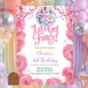 Quirky Let's get fancy birthday invitation