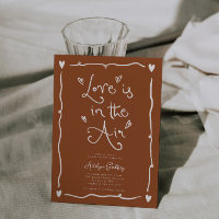Quirky Love Is In the Air Bridal Shower Terracotta