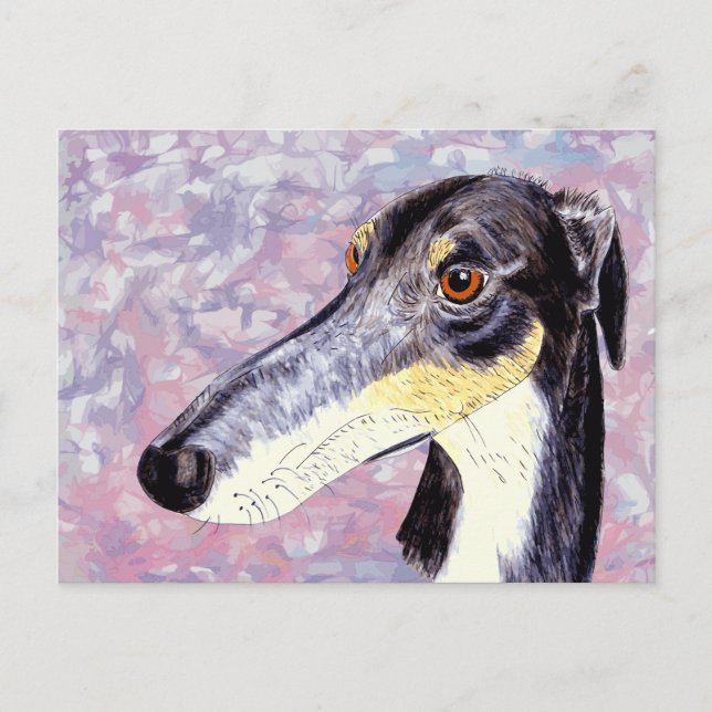 Quirky lurcher postcard (Front)