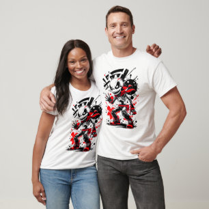 Quirky Manga Robot Skeleton Tee
