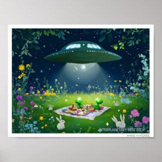 QUIRKY MIX OF ALIENS PIXIES AND FAIRIES POSTER