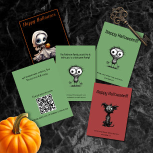 Quirky Monster Happy Halloween Card