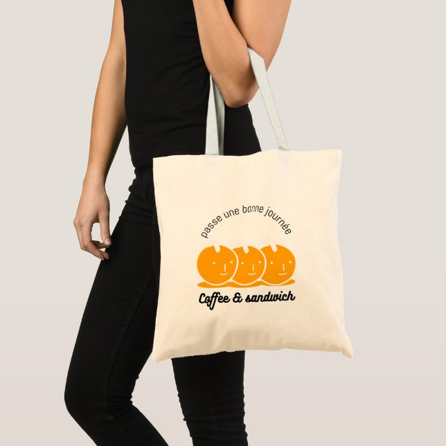 Quirky Orange Trio Funny  Tote Bag (Front (Product))