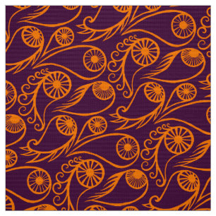 Quirky Paisley Eye Pattern Creepy Funny Halloween Fabric