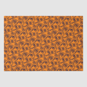 Quirky Paisley Eye Pattern Creepy Funny Halloween Tissue Paper