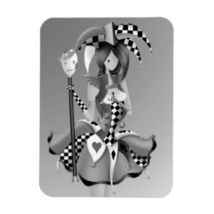 Quirky Puppet King and Jester  Magnet