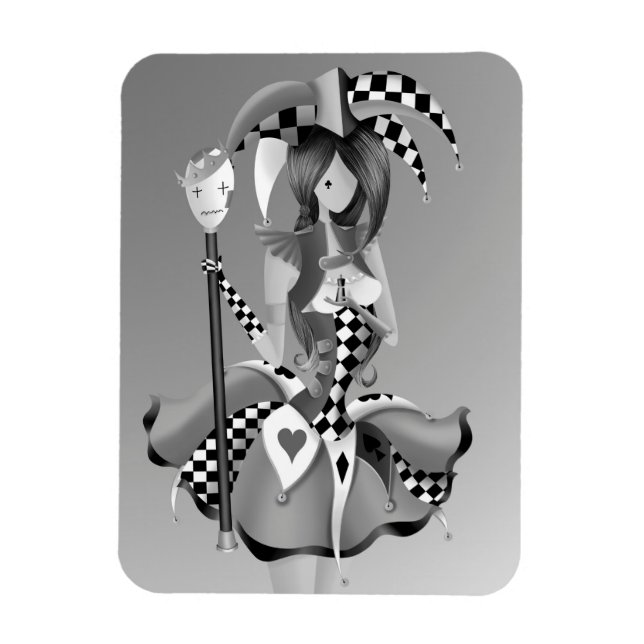 Quirky Puppet King and Jester  Magnet (Vertical)