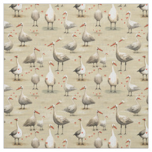 Quirky Quacks: Whimsy Geese Fabric