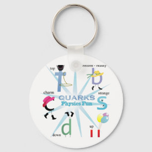 Quirky Quarks Physics Fun Key Ring