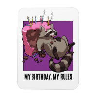 Quirky Racoon Character My Birthday My Rules Cake