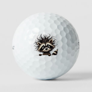 Quirky Racoon Golf Balls