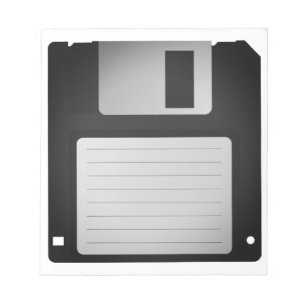 Quirky Retro Blank Floppy Disc Notepad