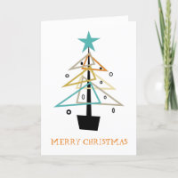 Quirky Retro Christmas Tree Mid Century Modern