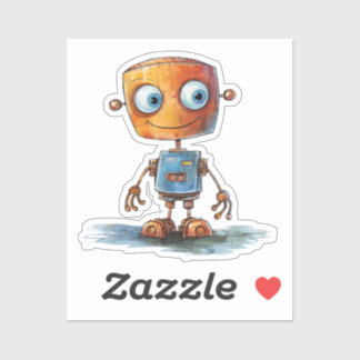 Quirky Robot design#4 Sticker