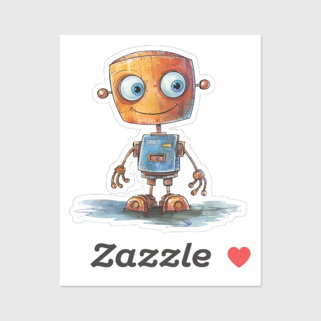 Quirky Robot design#4 Sticker (Sheet)