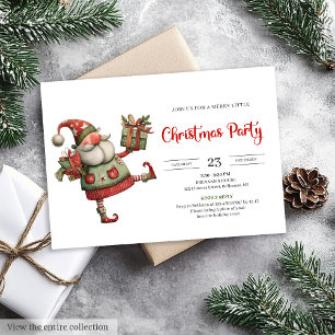Quirky Santa Watercolor Kids Celebration Party  Invitation