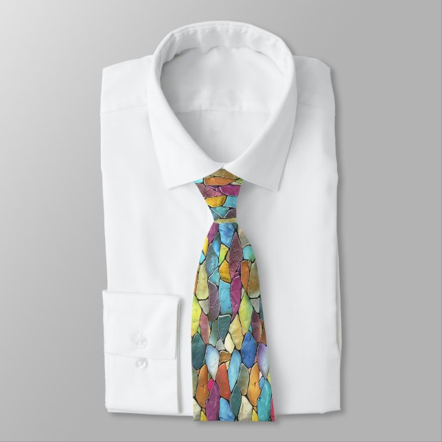 Quirky Stained Glass Beauty Tie (Tied)