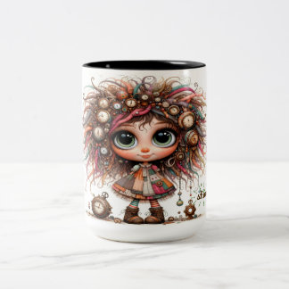 Quirky Steampunk Girl  Shine Mug