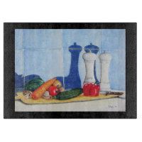 quirky still life painting of vegatables 