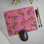 Quirky Tiger Pattern on Bright Pink Mouse Pad<br><div class="desc">Tiger Pattern on Bright Pink Mouse Pad - You'll just go totally wild for this “roarsome” tiger pattern on pink, mouse pad. No one will think you're a copycat with this eye catching design. Brighten up the work place or home office. Its aso a really wonderful gift option for anyone...</div>
