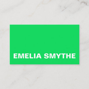 Quirky Trendy Lime Green Simple Colorful  Business Card