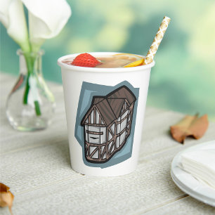 Quirky Tudor House Mediaeval Architecture  Paper Cups