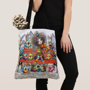 Quirky Violin Serenade - SEE BACK!  Tote Bag