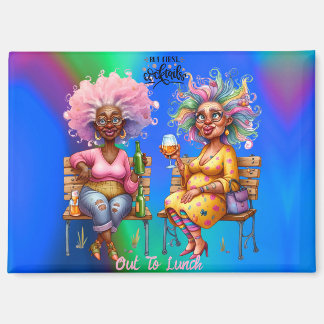 Quirky Wine Ladies But 1st Magnet