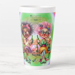 Quirky Wine Lady Adulting Latte Mug