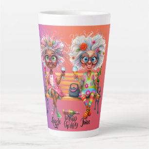 Quirky Wine Lady Therapy Latte Mug