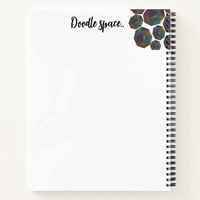 Quirky zentangle pattern  notebook (Back)