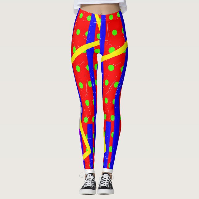Quirky Zig-Zag Clown Pants Aesthetic  (Front)